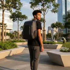 Mochila Antifurto Notebook 15 16 Porta USB Carregador Viagem Antirroubo Executiva Bolso Oculto