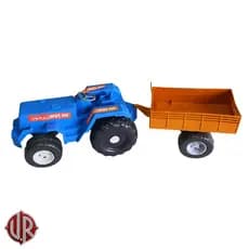 Trator c/ Carreta de Brinquedo Grande 44cm Educativo Carrinho Infantil Segurança e Qualidade
