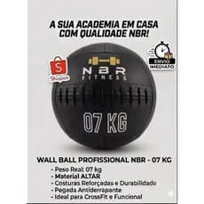 Wallball Funcional 07kg Medicine Crossfit Boll Treinamento Clínica Fisioterapia Futebol