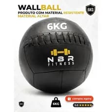 Wallball Funcional 6kg Medicine Crossfit Boll Treinamento Clínica Fisioterapia Futebol