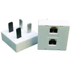 Adaptador Pino Padrão Telefone + RJ11 Duplo Bco Macho Radial