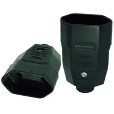 Plugue Fêmea Preta 10a 2 Pólos Radial Kit com 20 pç