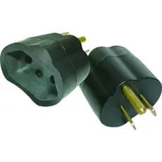 Plugue Adaptador Reverso Preto 15a Maciços Radial 1501.130