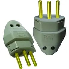 Plugue Macho Cinza 20a 2P+T Maciço Radial 1501.134