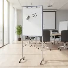 Flip Chart Magnético Lousa Para Apresentação 100x70cm com Rodízios Rodinhas e Cavalete Portátil