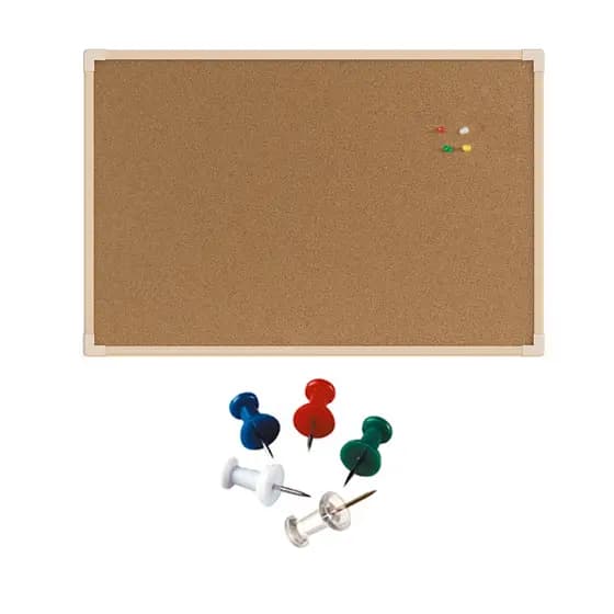 Quadro De Aviso Cortiça 90x60 Stalo Acompanha Alfinetes