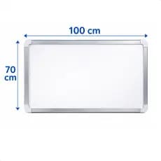 Quadro Branco Para Escrita Lousa Branca de Escrever MDF 100x70 cm