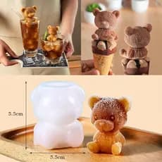 Forma De Gelo Silicone Em Formato De Ursinho / Molde de Gelo Formato de Urso