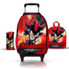 Mochila Escolar infantil de Rodinhas Shadow Menino - REFORÇADA