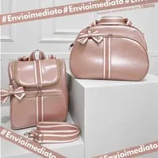 Kit Bolsa Maternidade 2 peças I Mochila Multifunção I Mamãe Bebê Luxo I Impermeável DONATELLY