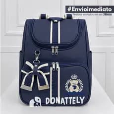 Mochila Maternidade Multiuso Bordado l Térmica & Impermeável com Faixa Laço DONATELLY