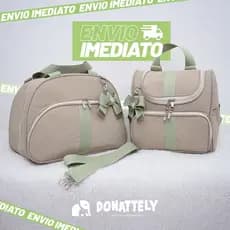 Kit de bolsa maternidade 2 peças modelo 2 em 1, mochila 3D, Térmica e Impermeável DONATELLY
