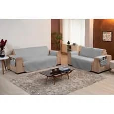 Kit Protetor P/ Sofá 2 e 3 lugares Matelado Com Bolso Cores