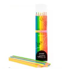 Lápis de Cor tons neon - 6 Cores Jandaia