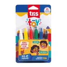 GIZ DE ROSTO / GIZ DE BANHO / KIT GUACHE EM BASTÃO - TRIS