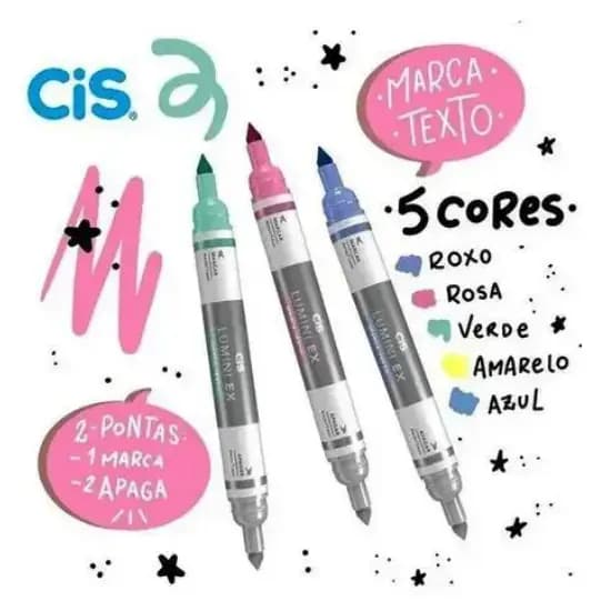 Marca Texto Apagável CIS - escolha a sua cor