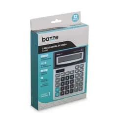 Calculadora de Mesa B3440 - 12 Dígitos - Metálica - Caixa C/1 un – Bazze