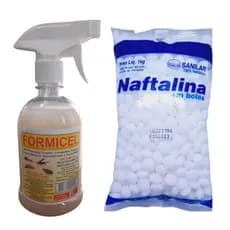 Veneno Formiga Barata E Mais + Naftalina Em Bolas Pura Pacote De 1kg
