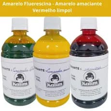 3 Corante De 500ml P/ Produtos De Limpeza para sabão ,amaciante, desinfetante , detergente, aromatizantes , difusores