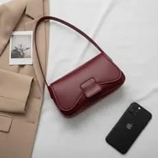 Bolsa Emily Feminina Minimalista – Estilo Baguete com Alça de Ombro