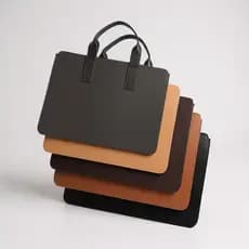 Capa Case Maleta Pasta Sacola Com Alça Notebook Bolsa Computador Couro Costurado 17 Polegadas
