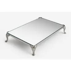 Bandeja de Vidro Espelhada Retangular Luxo Design Elegante
