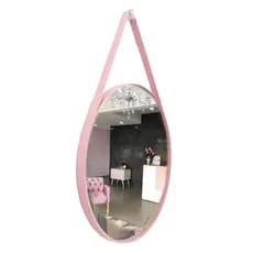 Espelho de Parede Redondo 40cm com Alça Adnet Escandinavo Decorativo Sala e Banheiro