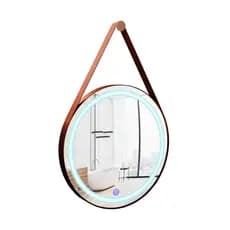 Espelho Decorativo LED 50cm Iluminação Quente e Fria Design Moderno