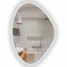 Espelho Orgânico com Led 60cm x 40cm/Espelho com Led  Orgânico + Botão Touch Iluminado e Elegante