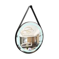 Espelho decorativo em LED Adnet com alça 60cm Luz quente e Fria