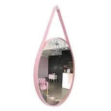 Espelho Redondo Decorativo Adnet Escandinavo 60cm + Suporte