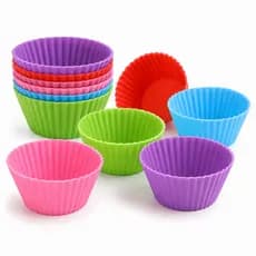 Kit 24 Formas De Silicone Cupcake Empada Muffin Bolinho Multiuso Resistente Reutilizável bmax