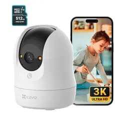 Câmera WiFi EZVIZ C6N G1 3K 5MP Ultra HD 360° + Cartão 512gb