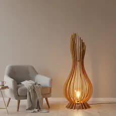 Abajur Grande de Chão ANA MARIA MDF Luminária - PROMOÇÃO DE LUMINARIA