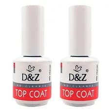D&z Kit 2 Top Coat Selante Unha Gel Porcelana Color Branco