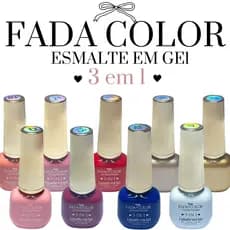 ESMALTE FADA COLOR 3 EM 1 - ALTA COBERTURA - BRILHO INTENSO 8ml - LANCAMENTO