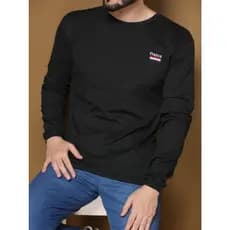 camiseta manga longa masculino gola redonda FRANCE BORDADO