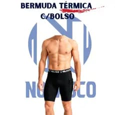 Bermuda Térmica Com Bolso bermuda masculina adulto Suplex Proteção uv 50+ ciclismo corridas natação Short de correr