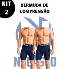 Short de Compressão Bermuda Térmica Com Bolso KIT 02 bermuda masculina NOLASCO adulto CAMINHADAS / ATIVIADES AO AR LIVRE
