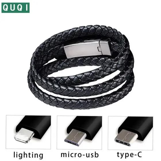 Pulseira portátil Cabo De Dados De Carregamento Rápido Micro USB Tipo C Cabo Para iPhone Cabo Do Carregador Android