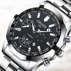 Relógio ORUSS WF Masculino Aço Inoxidável – À Prova d'Água, Quartzo Automático, Luxo