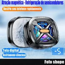 FS05 Pro Black Shark Magnetic Cell Phone Cooler , Ventilador De Telefone RGB Portátil Móvel Leve