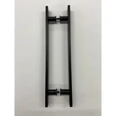 Puxador Barra Chata Reto Alumínio Preto 2,5cm x 40cm Entre furos 30cm