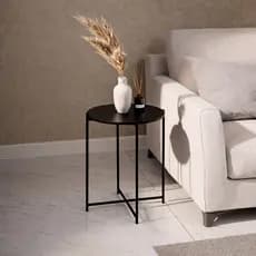 Mesinha De Centro Redonda Mesa Lateral Apoio Sofa Sala Decorativa