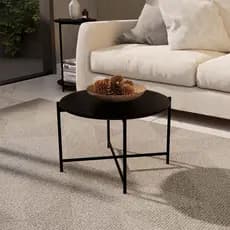 Mesa De Centro Redonda  Para Sala De Estar Mesinha de Apoio Lateral Decorativa