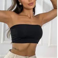 Top  Sutiã Faixa Tomara que Caia Sem Alças Sem Bojo Adulto Feminino - P,M,G,GG
