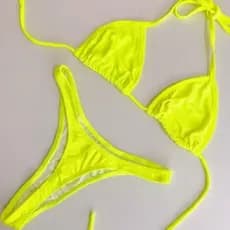 Biquíni Asa Delta  Cortininha - Estilo Praia piscina  Calcinha Fio Dental Envio em 24h