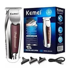 Máquina De Acabamento Barbearia Barba Cabelo bivolt Profissional Kemei Km-9163