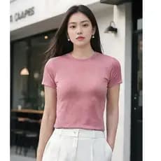 Blusa T-Shirt Feminina camisa camiseta Basica Gola Redonda aesthetic moda basic baby look