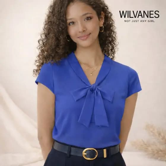 Blusa Camisa Feminina Laço Gravatinha Manga Curta Moda Evangelica blusa plus size feminina Dorama